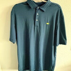 Masters Tech Stripped Collared Shirt - Large